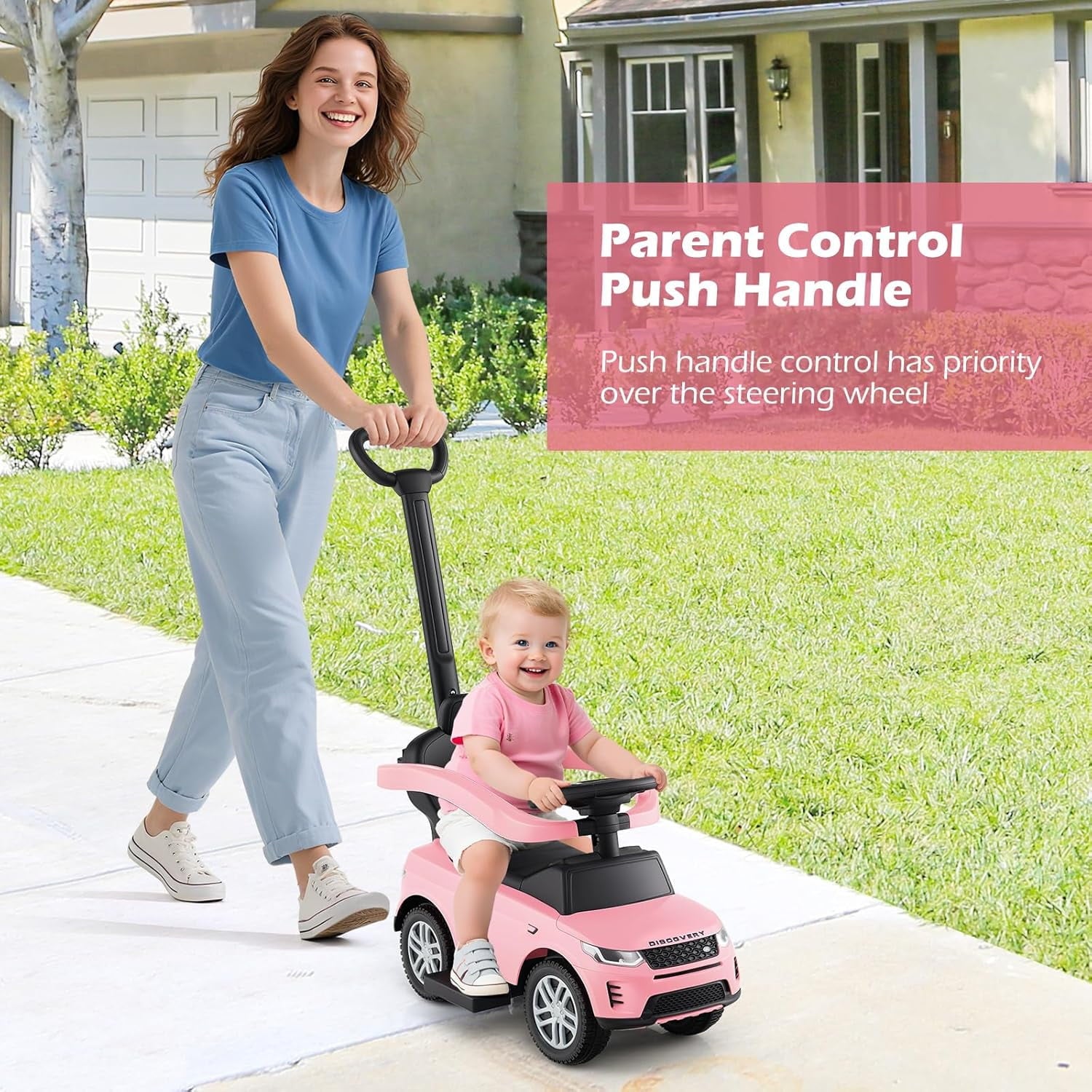 OLAKIDS Licensed Land Rover Push Car for Toddlers 3 in 1 Baby Stroller Sliding Walking Car