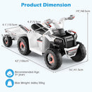 OLAKIDS 6V Kids ATV with Removable Trailer, Forward Backward Function, Widened & Wear-Resistant Wheels, Ride On Toy for Toddlers