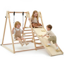 OLAKIDS Indoor Jungle Gym 4 in 1 Foldable Toddler Wooden Montessori Baby Climbing Toys