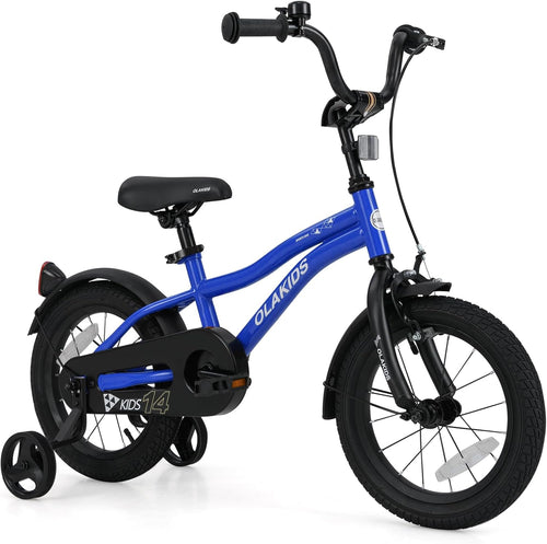 Olakids Kids Bike 12-18 Inch with Training Wheels, Dual Brakes, Adjustable Seat & Handlebar for Boys Girls