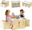 OLAKIDS Kids Table and Chair Set, Toddler 3-Piece Activity Table
