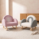 OLAKIDS Kids Sofa, Toddler Rocking Chair with Solid Wooden Frame, Anti-Tipping Design, Plush Fabric, Children Armchair