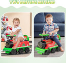Olakids 6V Electric Ride On Train Track Set Christmas Circus for Kids