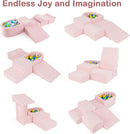 OLAKIDS 5-Piece Toddler Foam Climbing Blocks with Ball Pit, Indoor Play Gym for Crawling & Sliding