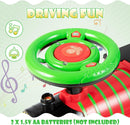 Olakids 6V Electric Ride On Train Track Set Christmas Circus for Kids