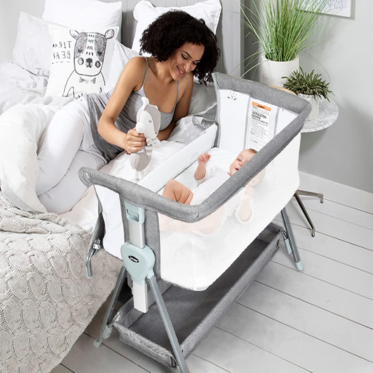 Baby Bassinet Bedside Sleeper with Spine Protecting Support INFANS