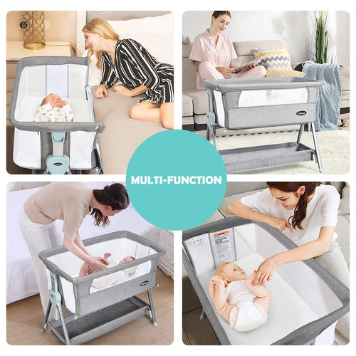 Baby Bassinet Bedside Sleeper with Spine Protecting Support INFANS