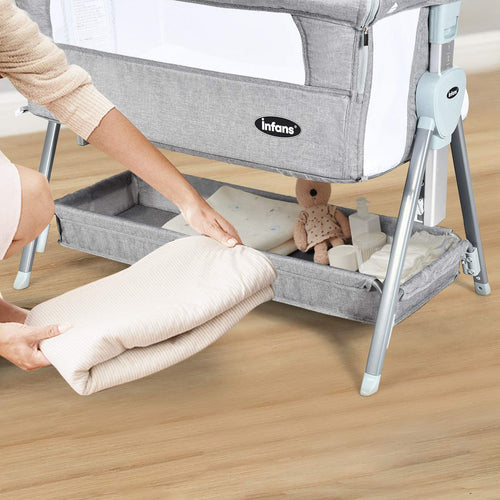 Baby Bassinet Bedside Sleeper with Spine Protecting Support INFANS