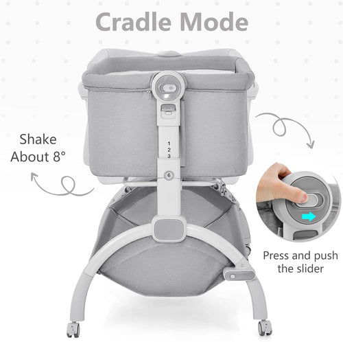 INFANS 3 in 1 Baby Bassinet, Bedside Sleeper, Rocking Cradle, Easy Folding Portable Safer Co-Sleeping Crib