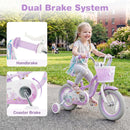 Olakids Kids Bike, 12 14 16 18 20 Inch Mermaid Theme Girls Bicycle with Training Wheels