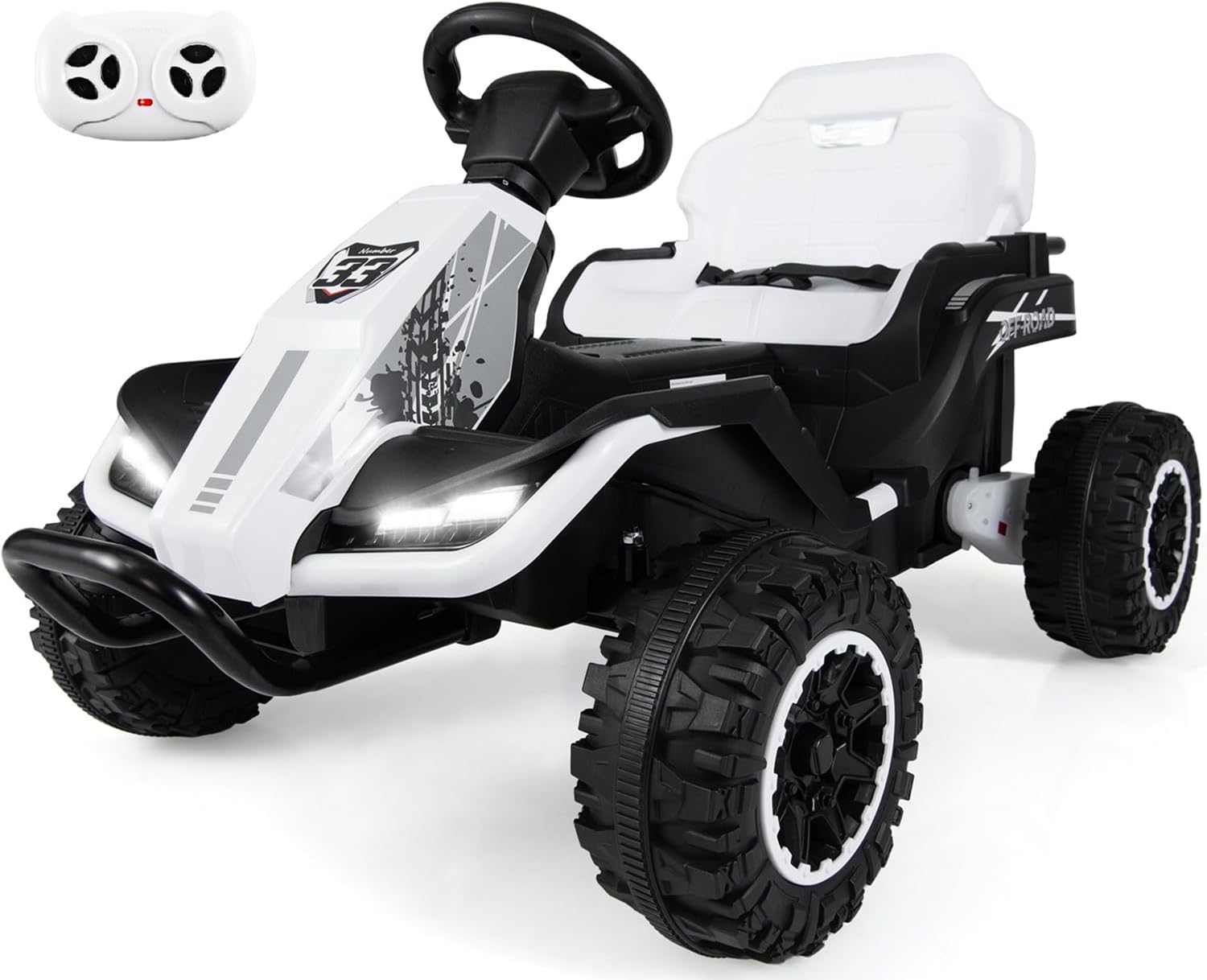 OLAKIDS 24V Ride On Toys for Big Kids Aged 3+ with Detachable Trailer