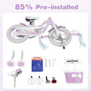 Olakids Kids Bike, 12 14 16 18 20 Inch Mermaid Theme Girls Bicycle with Training Wheels