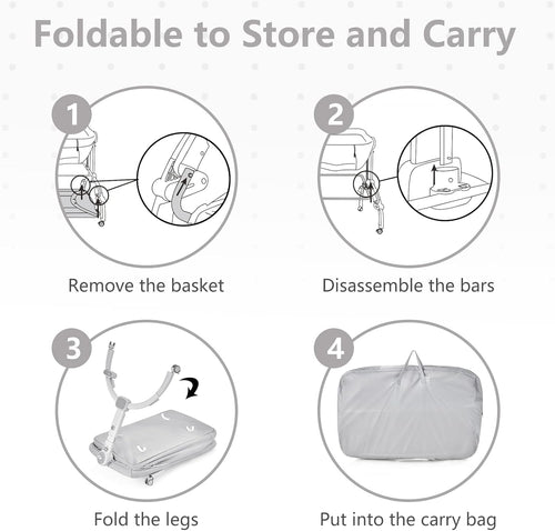 INFANS 3 in 1 Baby Bassinet, Bedside Sleeper, Rocking Cradle, Easy Folding Portable Safer Co-Sleeping Crib