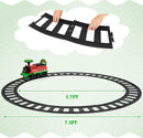 Olakids 6V Electric Ride On Train Track Set Christmas Circus for Kids