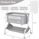 INFANS 3 in 1 Baby Bassinet, Bedside Sleeper, Rocking Cradle, Easy Folding Portable Safer Co-Sleeping Crib