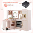 OLAKIDS Corner Kids Kitchen, Wooden Pretend Playset for Boys Girls Aged 3+