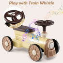 OLAKIDS Ride on Push Car, Kids Foot-to-Floor Sliding Car for Toddler with Train Whistle Sound, Under-Seat Storage, Toy Walker for Boys Girls Aged 19-36 Months