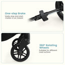 INFANS 2 in 1 Baby Stroller, Convertible Stroller with Reversible Seat Adjustable Backrest Canopy One Hand Fold