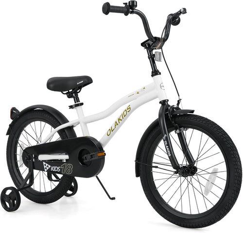 Olakids Kids Bike 12-18 Inch with Training Wheels, Dual Brakes, Adjustable Seat & Handlebar for Boys Girls