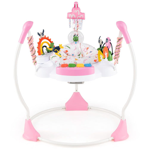 INFANS Baby Activity Center Jumper with Music, Light, Interactive Toys, 360°Rotating Seat, 3 Heights for 6+ Months