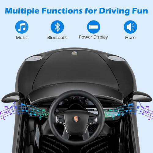 OLAKIDS Licensed Porsche 12V Pink Ride on Car  Electric Vehicle Battery Powered with Remote Control