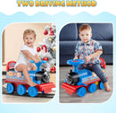 Olakids 6V Electric Ride On Train Track Set Christmas Circus for Kids