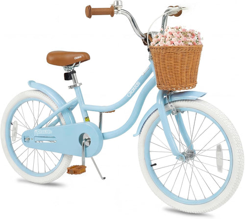 OLAKIDS Kids Bike 12/14/16/18 Inch with Training Wheels & Basket for Ages 3-8  (20 Inch without traninning wheels)