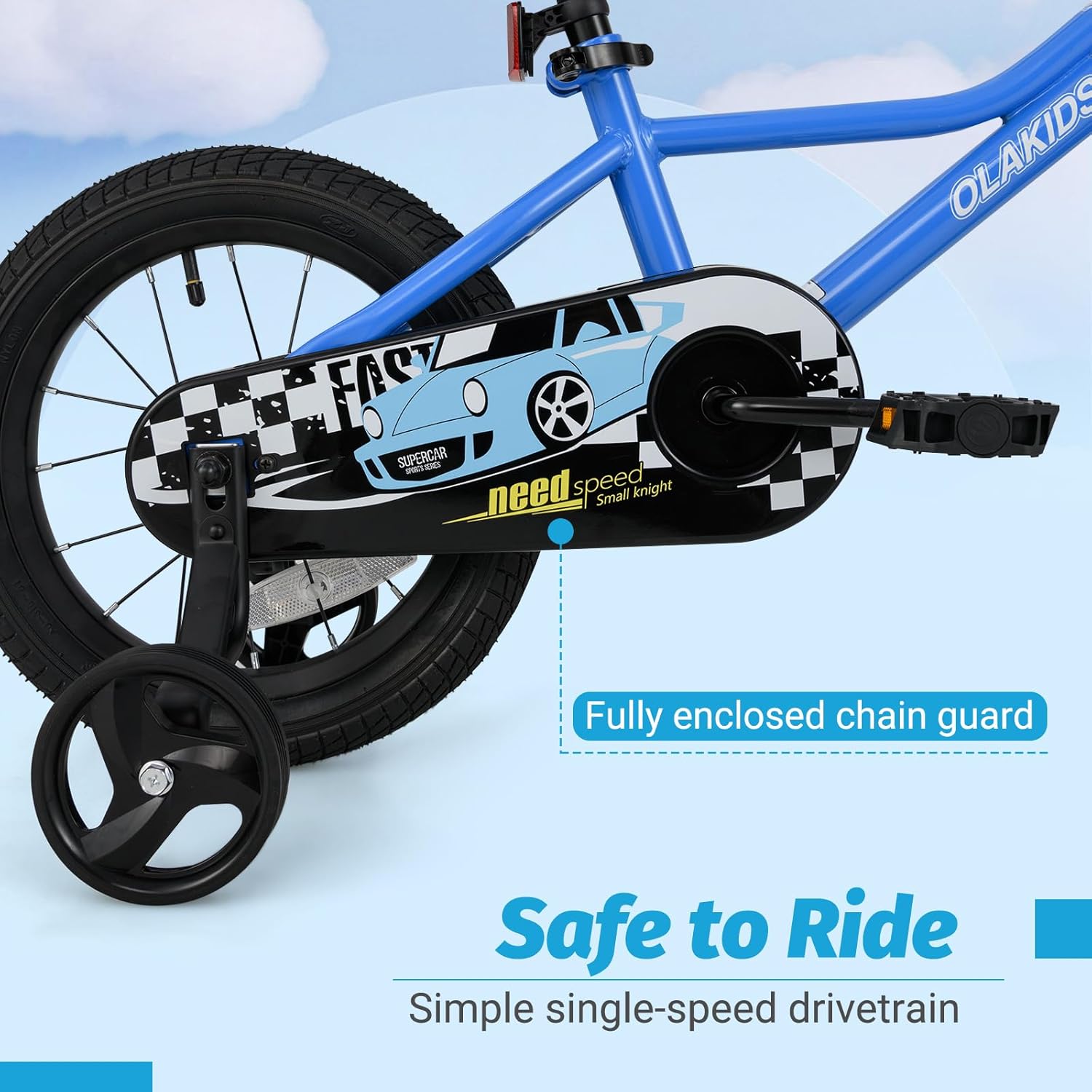 Olakids Kids Bike, 12 14 16 18 Inch Racing Car Themed – OLAKIDS