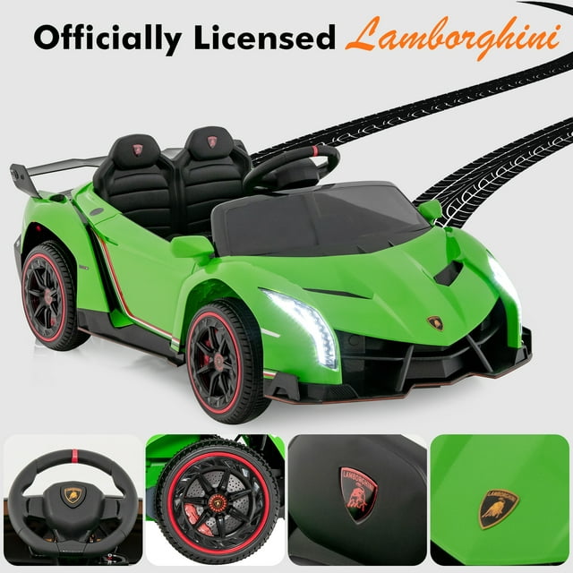 OLAKIDS 2 Seater Kids Ride on Car 12V 4WD Licensed Lamborghini Veneno