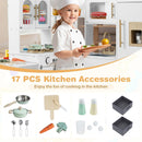 OLAKIDS Corner Kids Kitchen, Wooden Pretend Playset for Boys Girls Aged 3+
