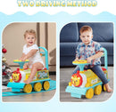 Olakids 6V Electric Ride On Train Track Set Christmas Circus for Kids
