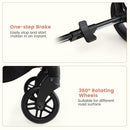 INFANS 2 in 1 Baby Stroller, Convertible Stroller with Reversible Seat Adjustable Backrest Canopy One Hand Fold