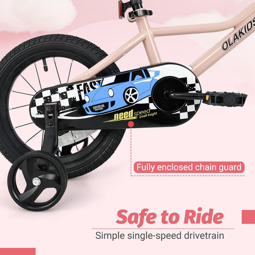 Olakids Kids Bike, 12 14 16 18 Inch Racing Car Themed