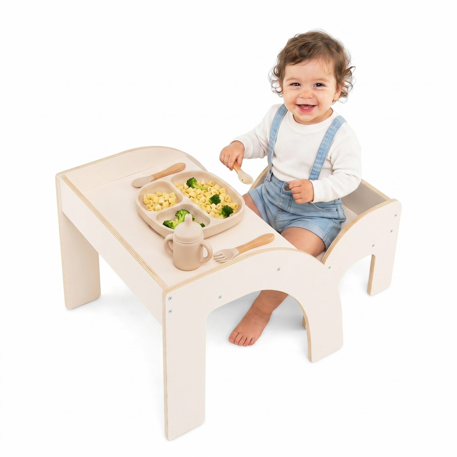 OLAKIDS Kids Table and Chair Set, Wooden Activity Table for Toddlers