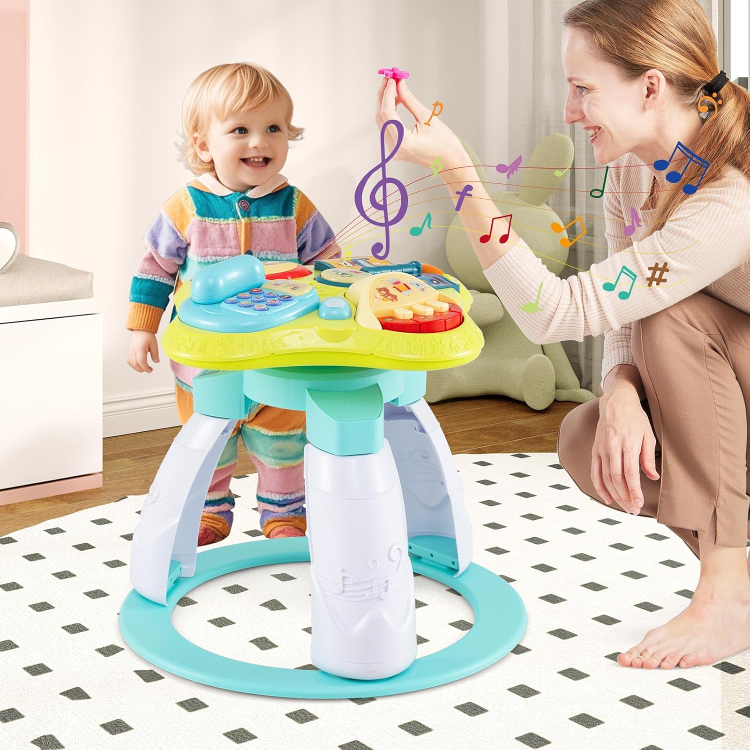 INFANS 3 in 1 Walk Around Baby Activity Center Baby Walker