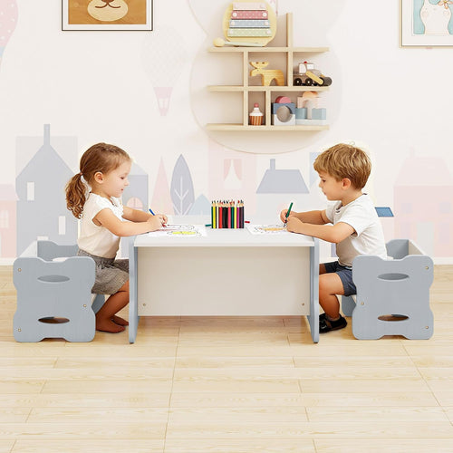OLAKIDS Kids Table and Chair Set, Toddler 3-Piece Activity Table