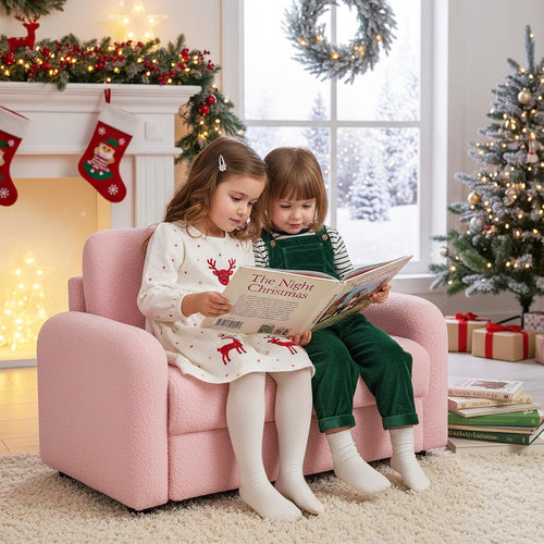 OLAKIDS Kids Sofa, 2 Seat Soft Thick Upholstered Couch for Playroom Kids Boys Girls