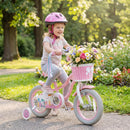 Olakids Kids Bike, 12 14 16 18 20 Inch Mermaid Theme Girls Bicycle with Training Wheels