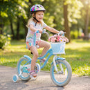 Olakids Kids Bike, 12 14 16 18 20 Inch Mermaid Theme Girls Bicycle with Training Wheels