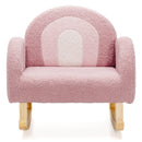 OLAKIDS Kids Sofa, Toddler Rocking Chair with Solid Wooden Frame, Anti-Tipping Design, Plush Fabric, Children Armchair