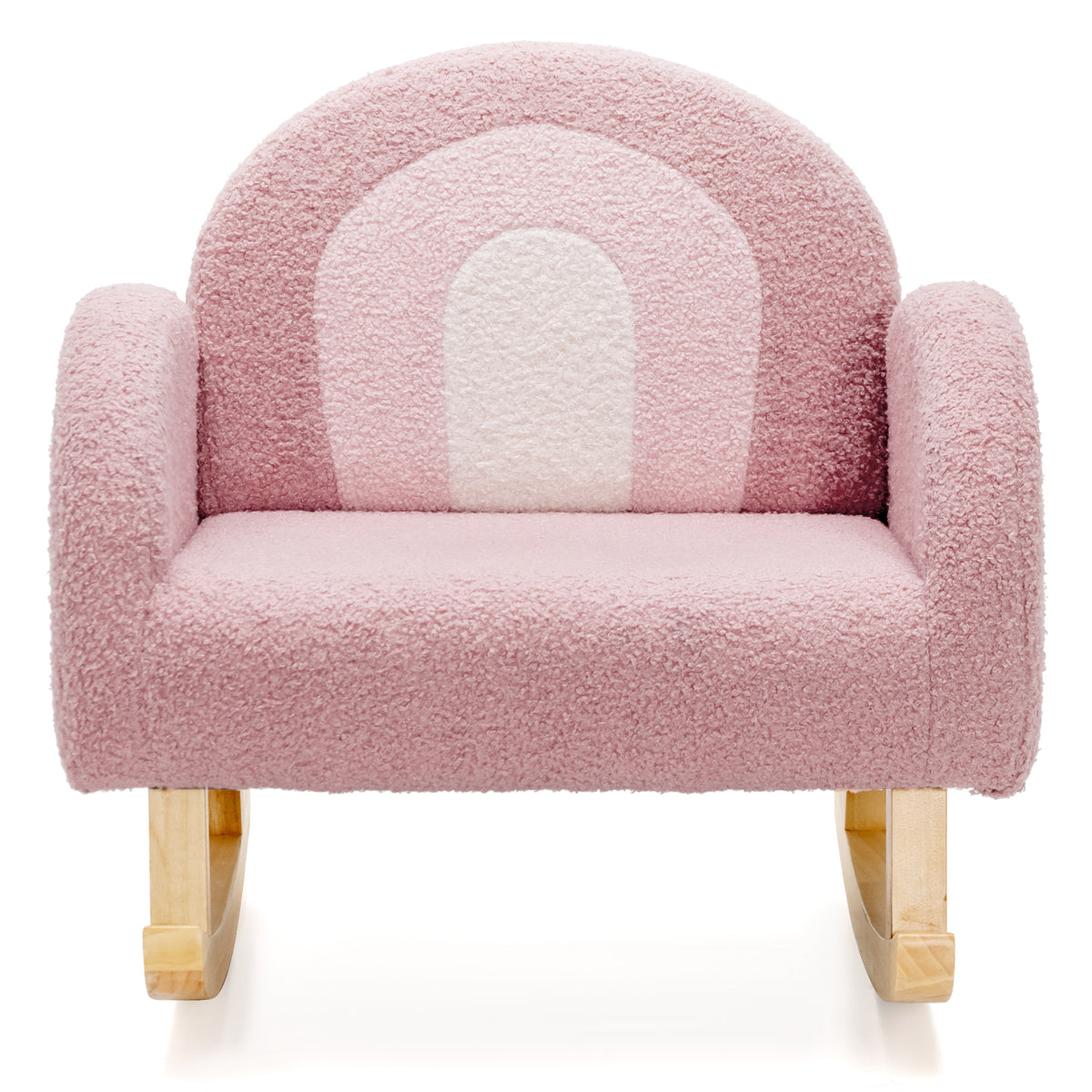 OLAKIDS Kids Sofa, Toddler Rocking Chair with Solid Wooden Frame, Anti-Tipping Design, Plush Fabric, Children Armchair