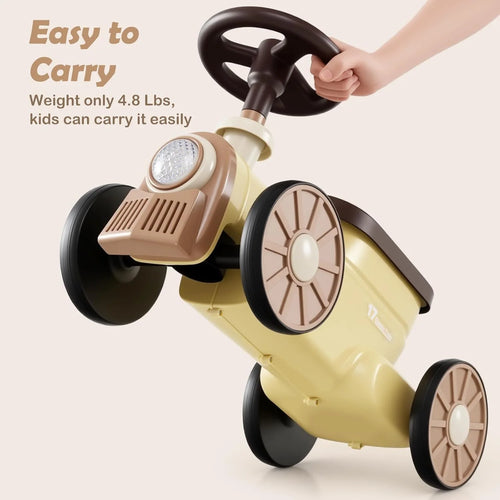 OLAKIDS Ride on Push Car, Kids Foot-to-Floor Sliding Car for Toddler with Train Whistle Sound, Under-Seat Storage, Toy Walker for Boys Girls Aged 19-36 Months
