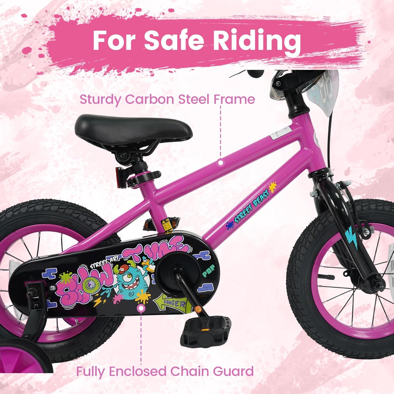Olakids Kids Bike, 12 14 16 18 Inch BMX Style Toddlers Bike