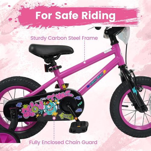 Olakids Kids Bike, 12 14 16 18 Inch BMX Style Toddlers Bike