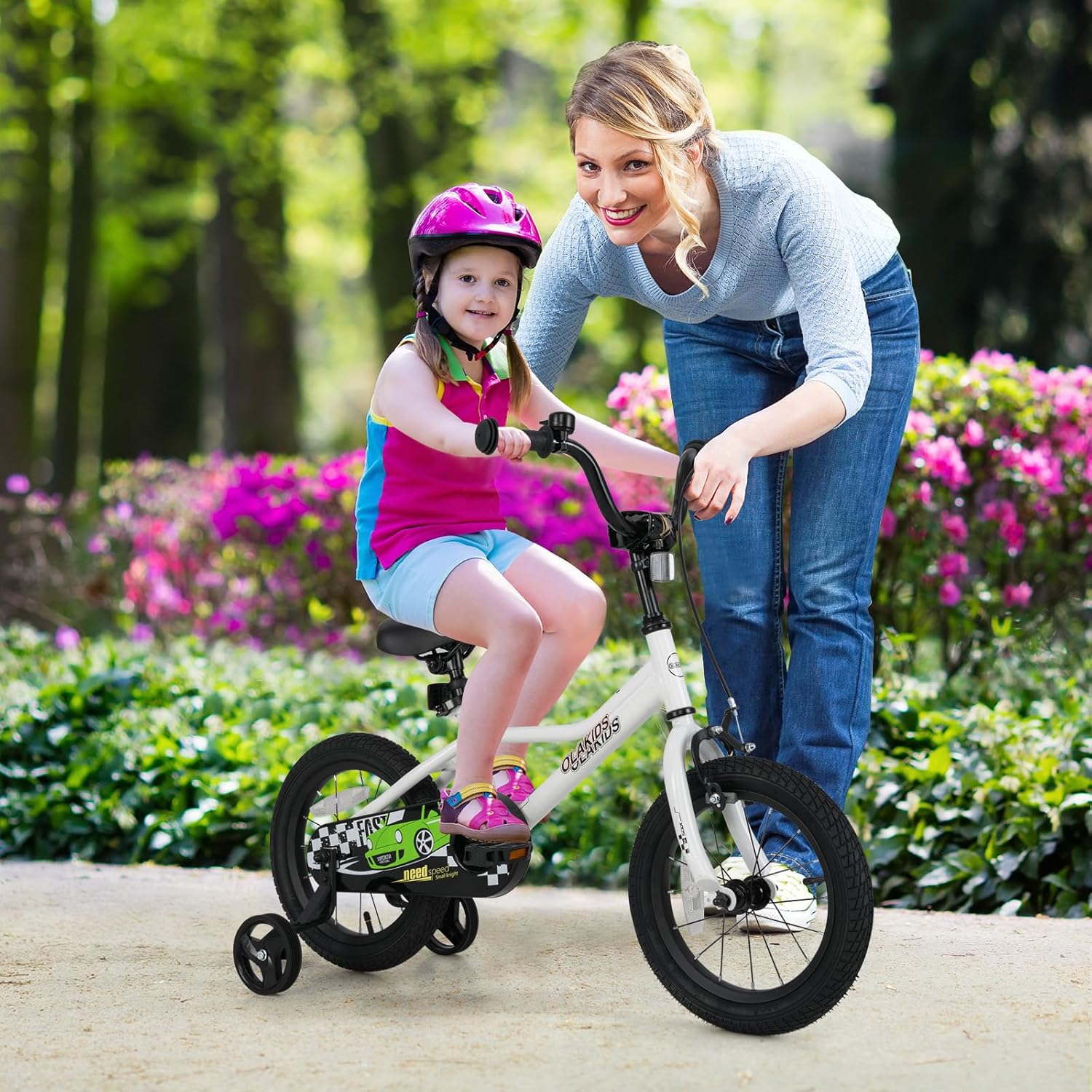 Olakids Kids Bike, 12 14 16 18 Inch Racing Car Themed
