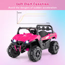 OLAKIDS 12V Ride on UTV, Battery Powered Off-Road Kids Electric Vehicles with Remote Control, Music, Horn, MP3, Lights, 3 Speeds, Soft Start, Ride on Truck for 3+ Boys Girls
