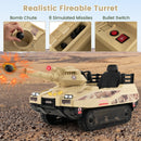 OLAKIDS 12V Ride on Car, Kids Electric Tank Battery Powered Army Tank Toy for Boys Girls