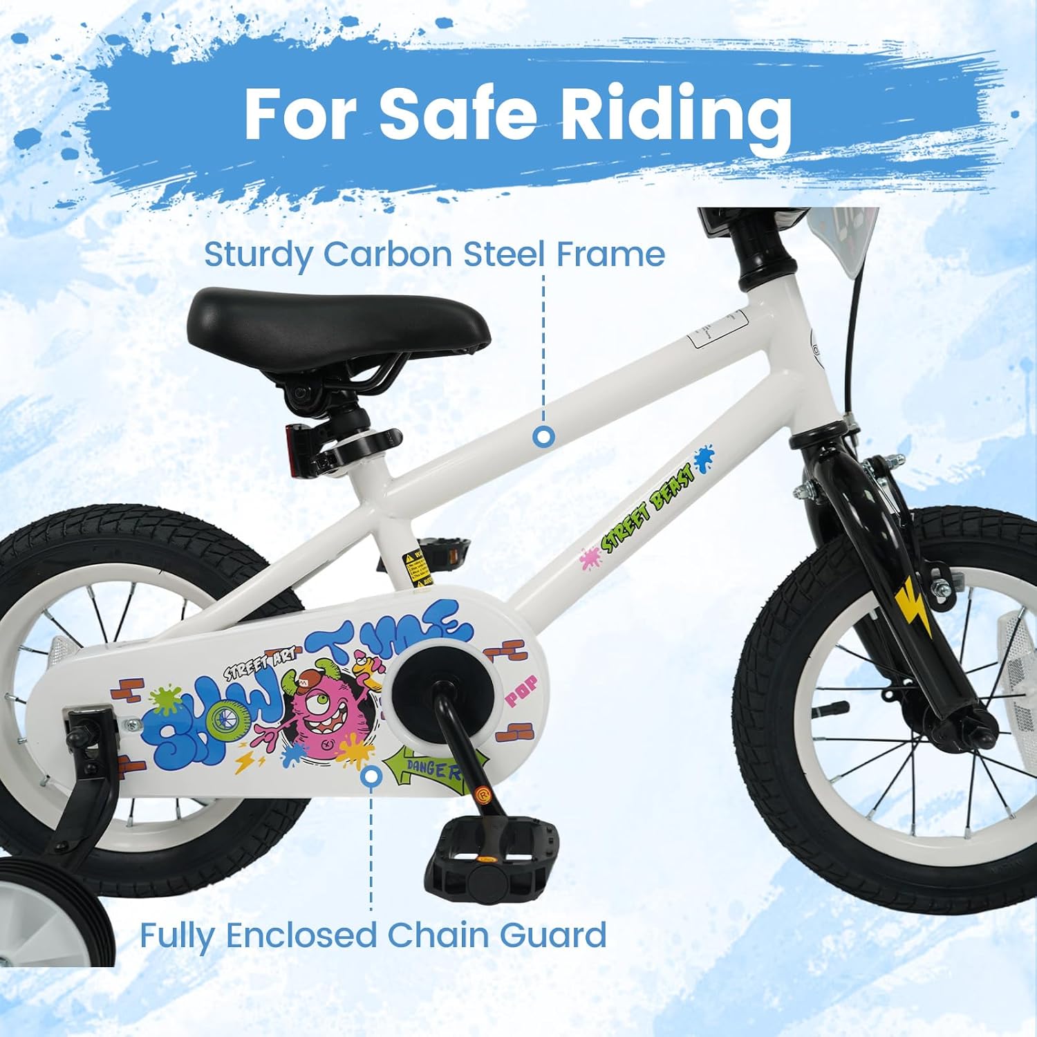 Olakids Kids Bike, 12 14 16 18 Inch BMX Style Toddlers Bike