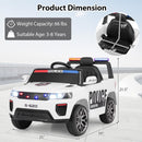 OLAKIDS Ride on Police Car 12V Kids Battery Powered Electric Vehicle for Aged 3-8 Years