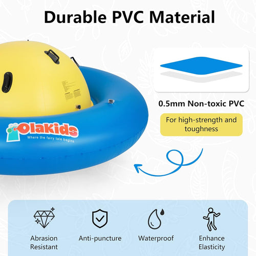 Olakids 8FT Inflatable Dome Rocker Bouncer Outdoor Kids Seesaw & Play Center